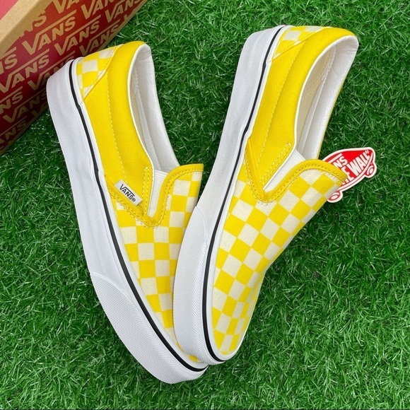 Vans Classic Slip On Checkerboard Yellow - Picture 4 of 6